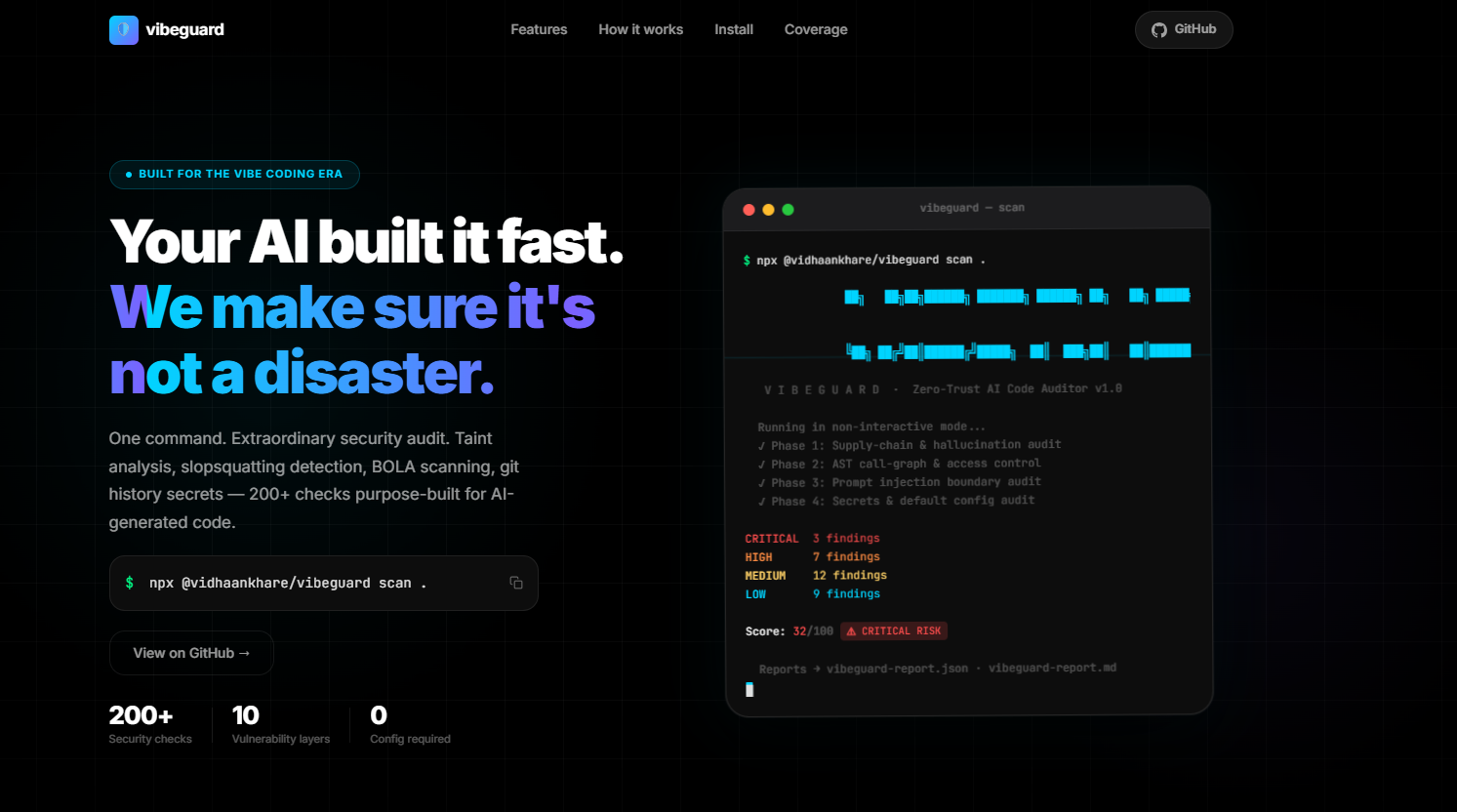 VibeGuard screenshot